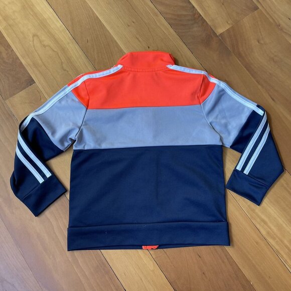 Adidas 2T Blue, Grey and Orange Track Jacket - Picture 3 of 5